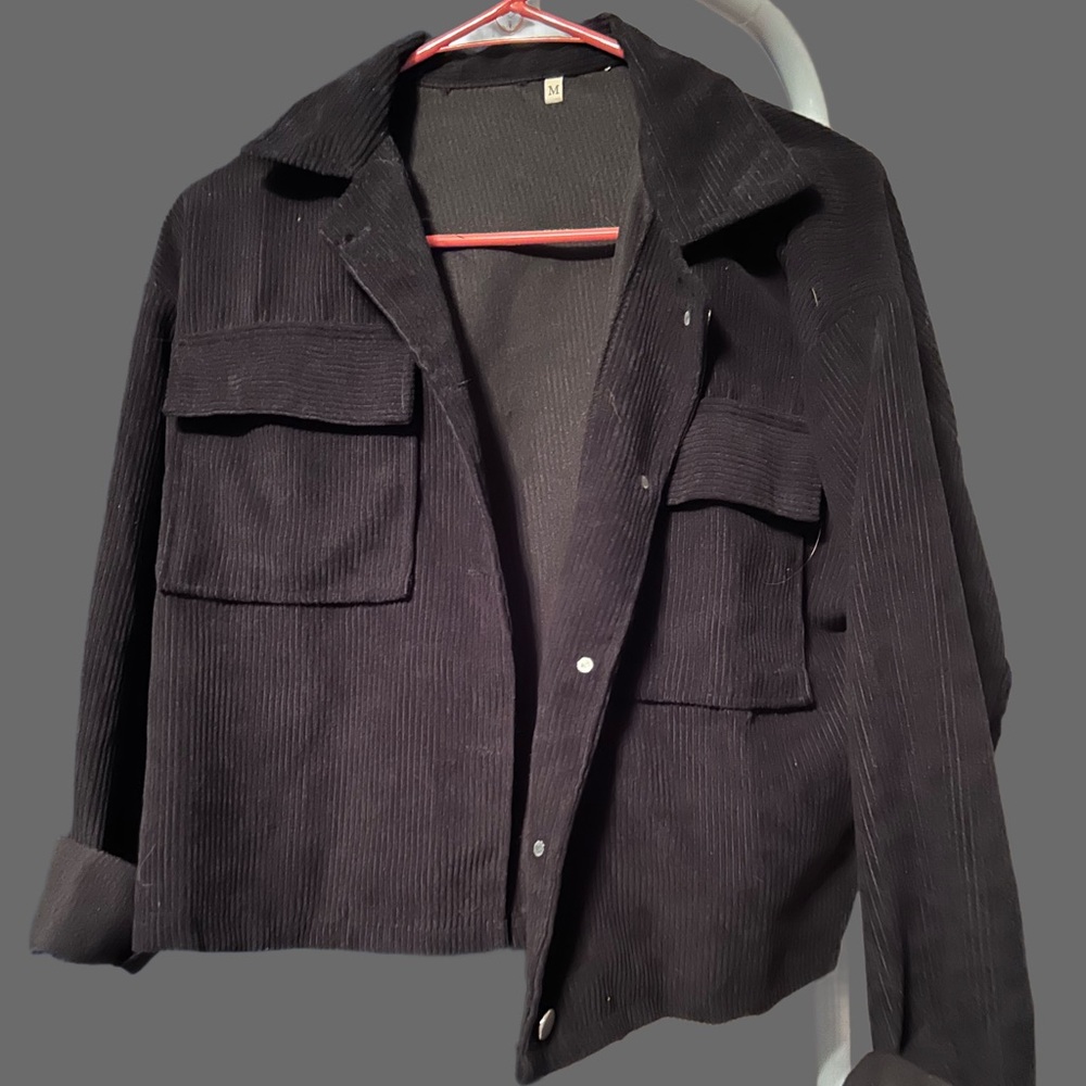Medium Black short Corduroy Jacket
